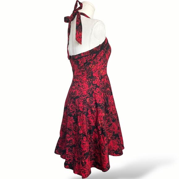 Hot Topic RomanticGoth Rose Halter Dress - Medium - 77 | GothicGlam | - Picture 5 of 8